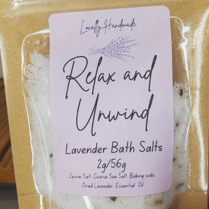 Relax and Unwind – Lavender Bath Salts (2oz)