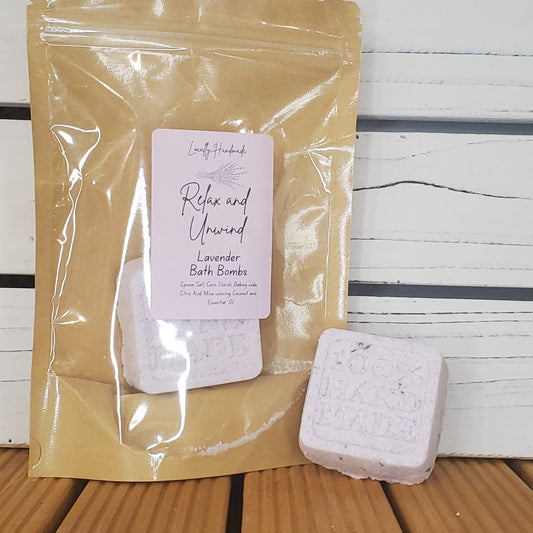 Relax and Unwind – Lavender Bath Bombs (2pk) Bath Additives Locally Handmade Salem NH