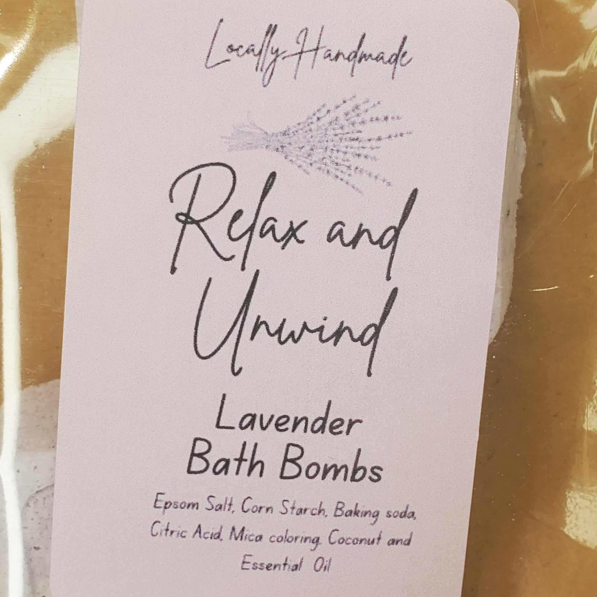 Relax and Unwind – Lavender Bath Bombs (2pk) Bath Additives Locally Handmade Salem NH