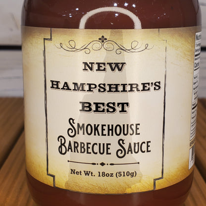 Jar of New Hampshire's Best Smokehouse Barbecue Sauce with label