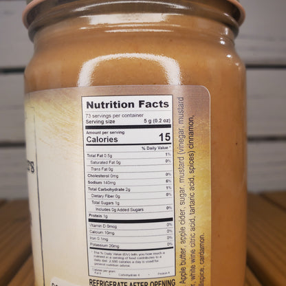 Nutrition facts label on a jar of peanut butter