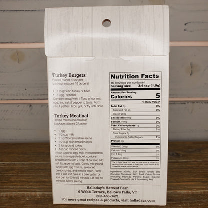 Nutrition facts label on a wooden surface
