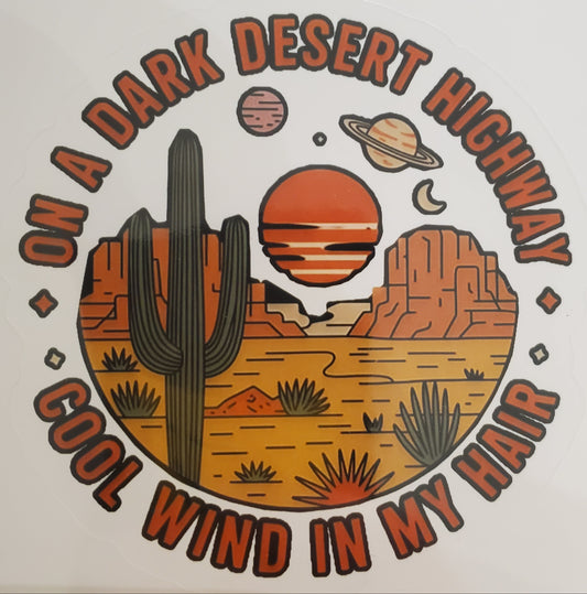 Desert Highway, Wind in My Hair Sticker