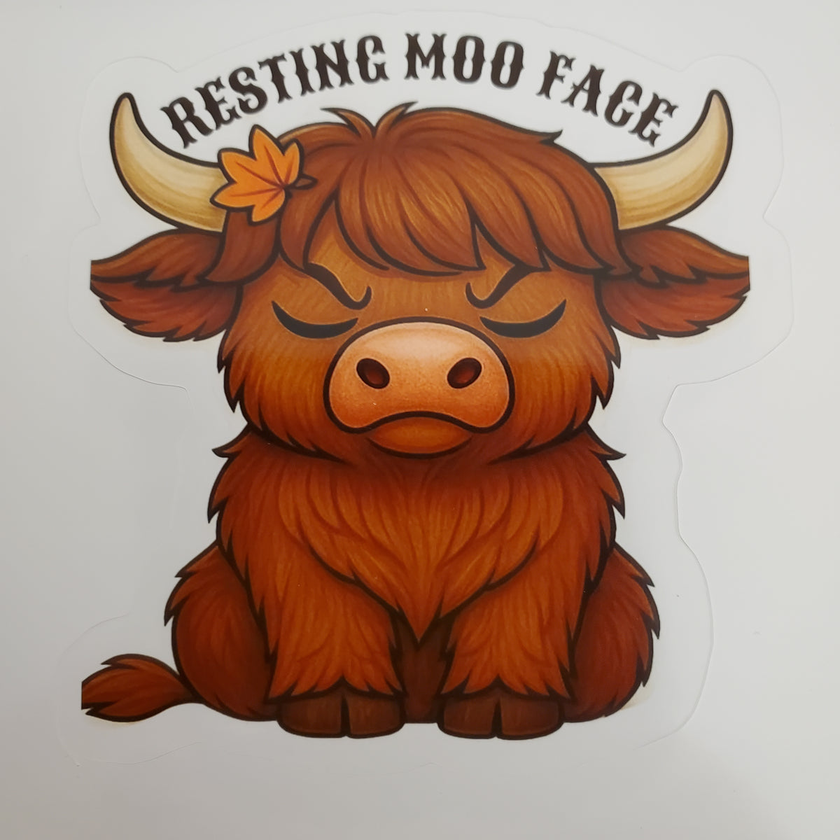 Resting Moo Face Sticker
