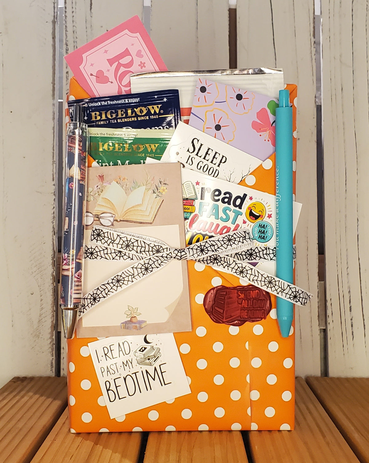 Holiday Wrapped Blind with a Book