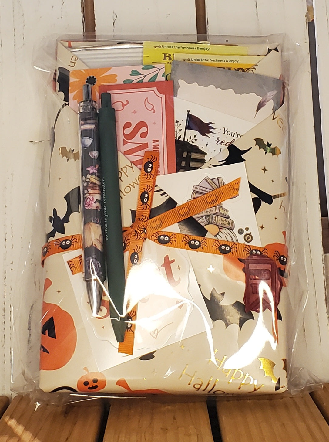 Holiday Wrapped Blind with a Book