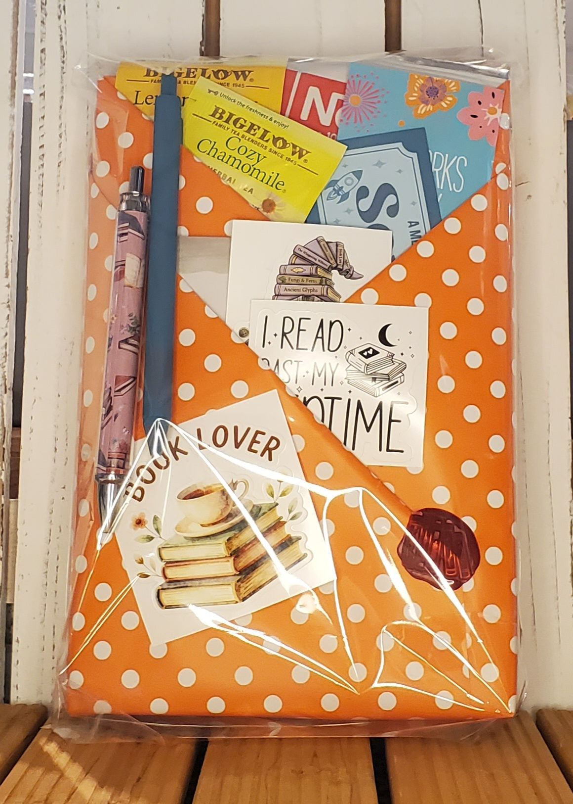 Holiday Wrapped Blind with a Book