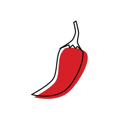 Red chili pepper illustration on a white background