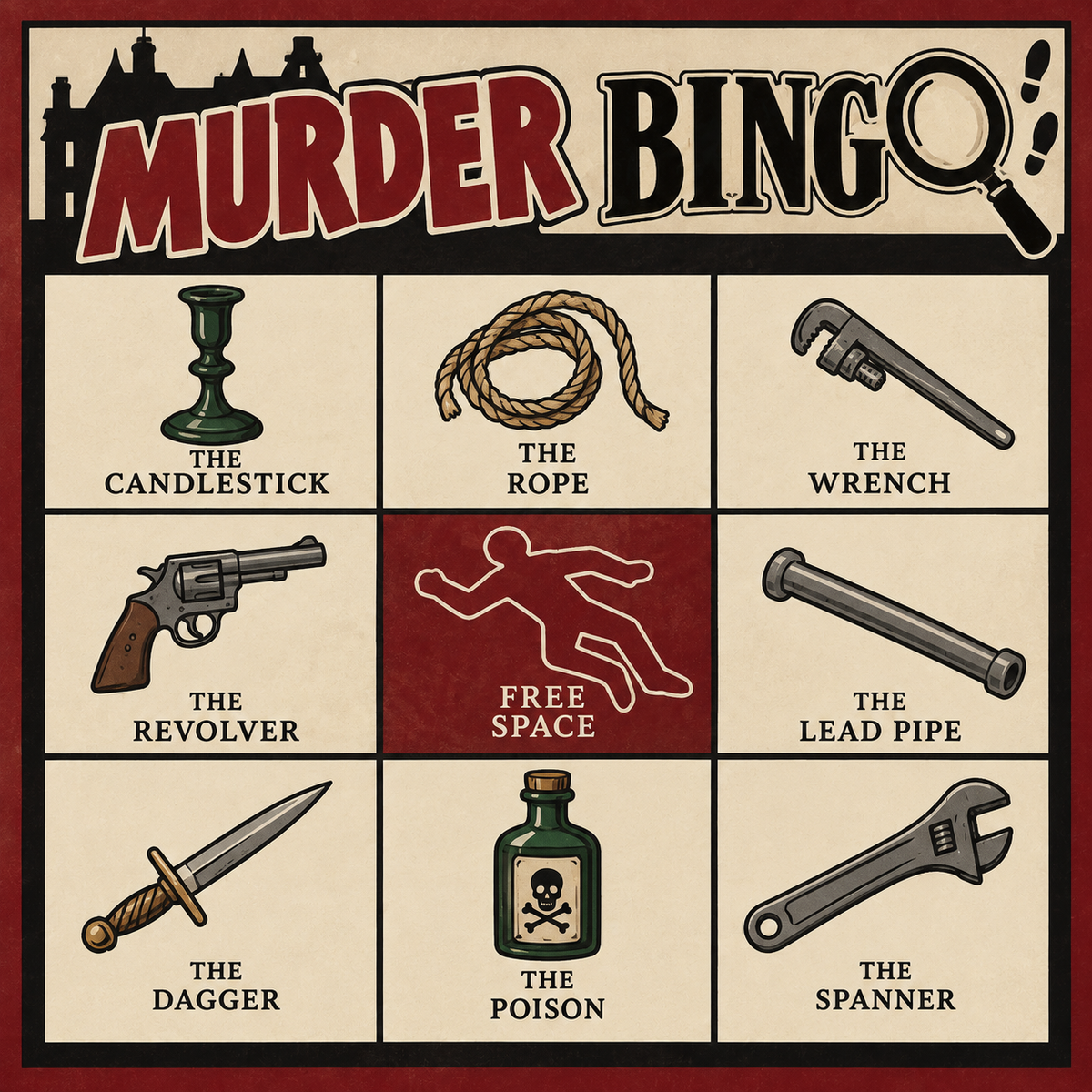 Murder Bingo Sticker