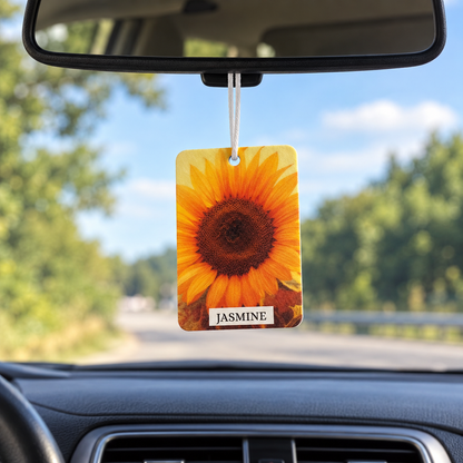 Sunflower Car Air Freshener – Jasmine Scented Hanging Car Freshener