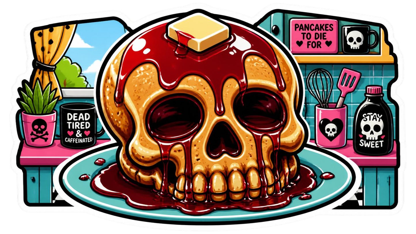Dead Tired and Caffeinated Sticker