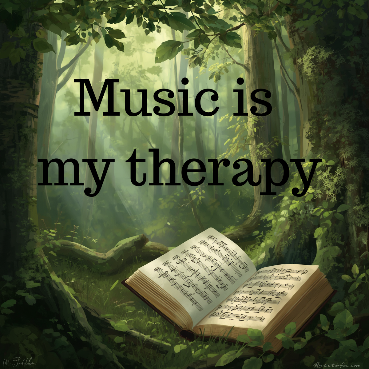 Music Is My Therapy Sticker