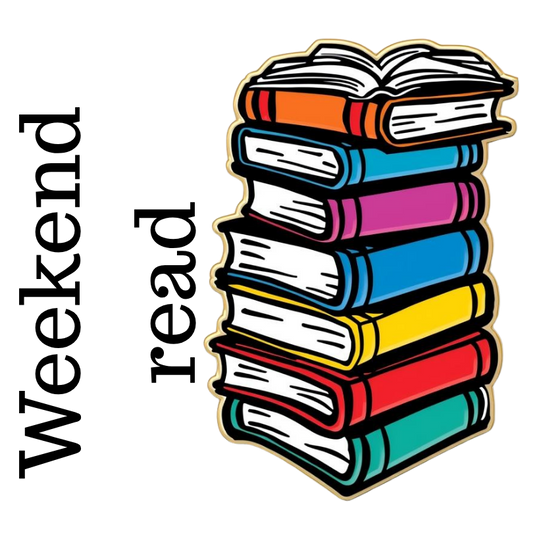Weekend Read Stack of Books Sticker