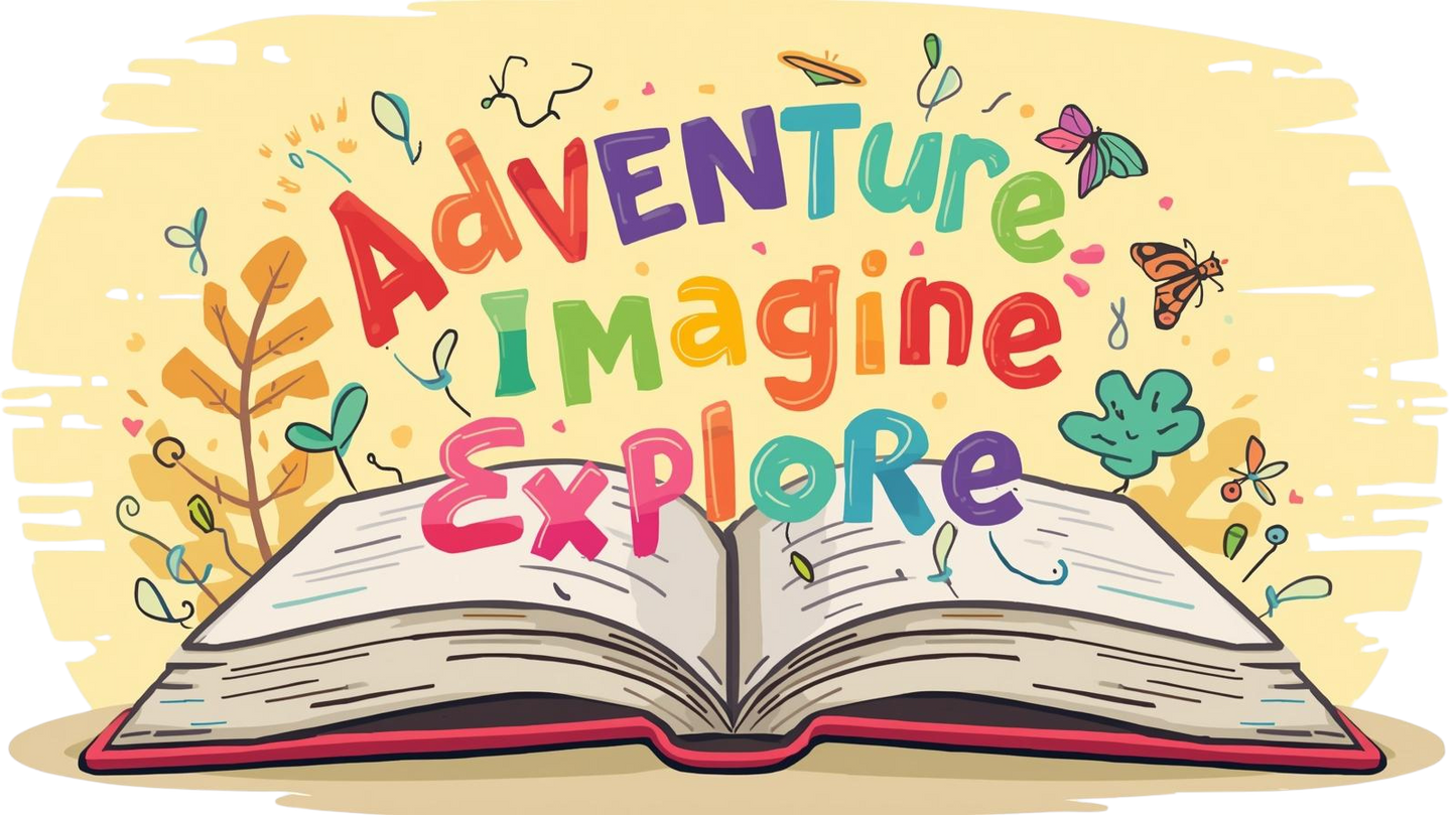 Adventure Imagine Explore Open Book Sticker