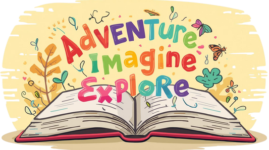 Adventure Imagine Explore Open Book Sticker