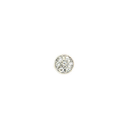 Handcrafted floral earrings with a sparkling center stone and elegant textured detailing.