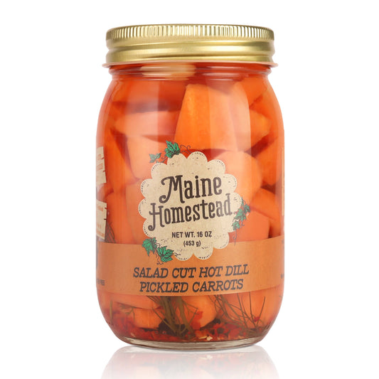 Hot Dill Pickled Carrots, Salad Cut