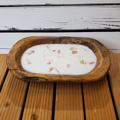 Love Spell- Soy Wax Wooden Dough Bowl Candle