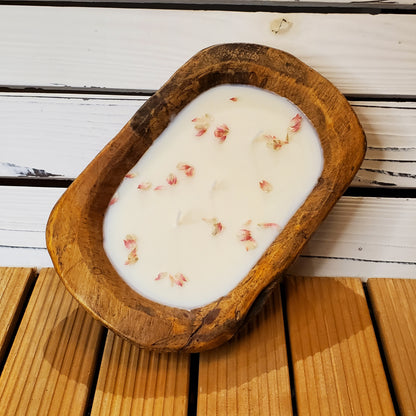 Love Spell- Soy Wax Wooden Dough Bowl Candle