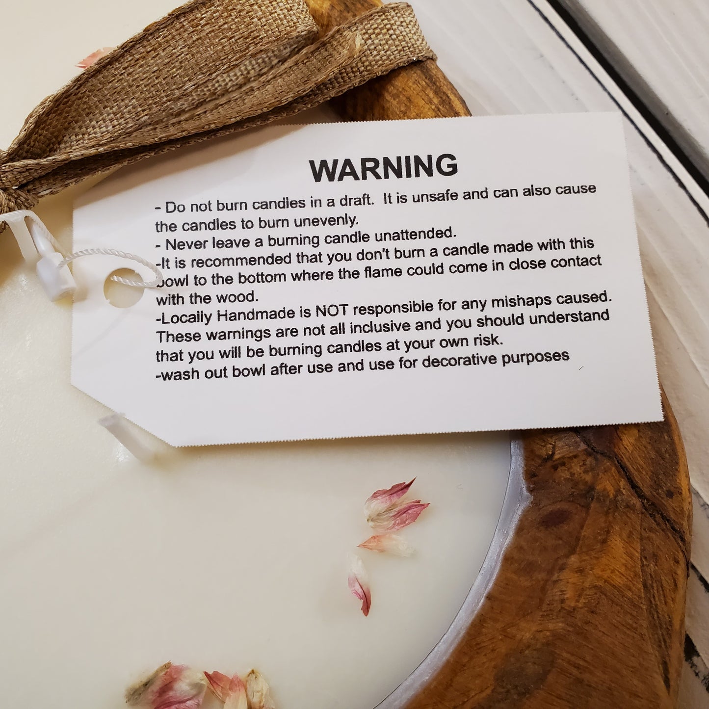 Love Spell- Soy Wax Wooden Dough Bowl Candle