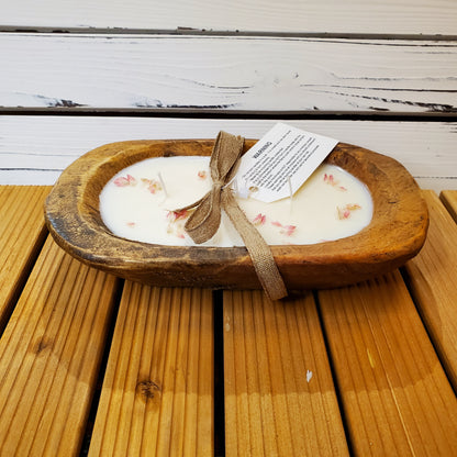 Love Spell- Soy Wax Wooden Dough Bowl Candle