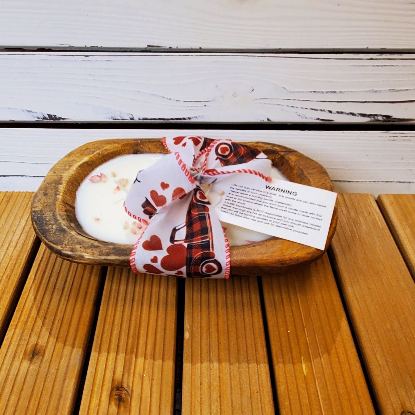 Love Spell- Soy Wax Wooden Dough Bowl Candle