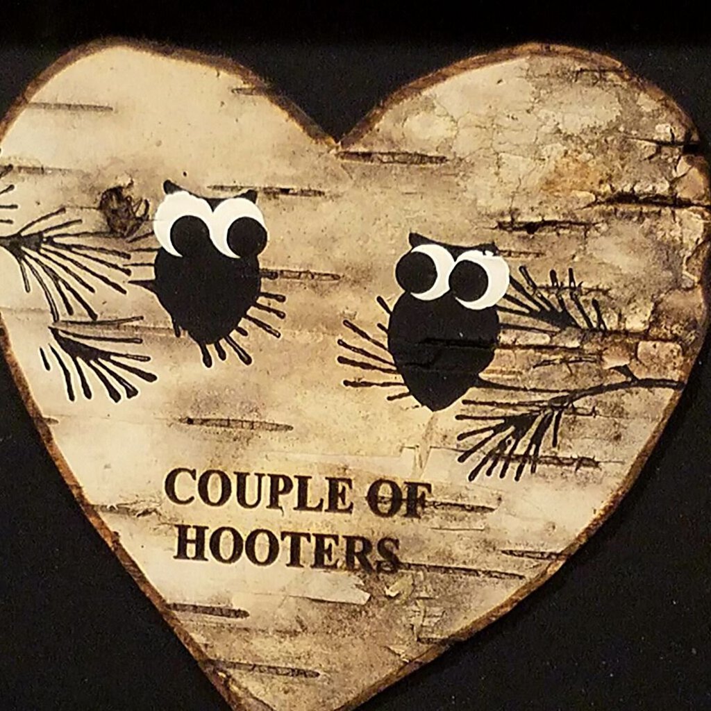 Couple of Hooters With Owls Wall Art