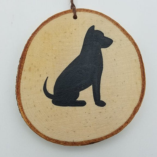 Small Dog Birch Ornament