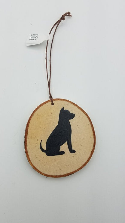 Small Dog Birch Ornament