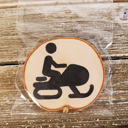 Snowmobile Birch Tree Magnet